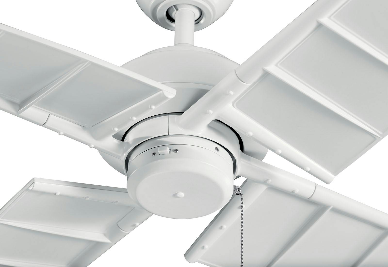 Close up view of the Surrey 60" Ceiling Fan Matte White on a white background