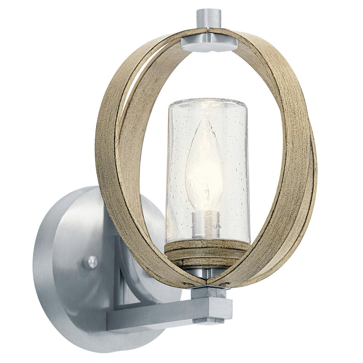 Grand Bank 10" 1 Light Wall Light Gray on a white background