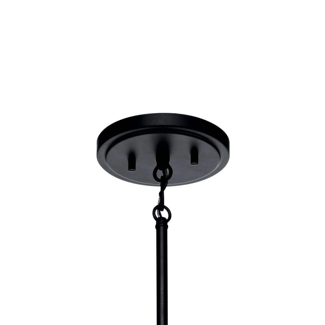 Canopy for the  Moyra 4 Light Pendant Black Finish on a white background