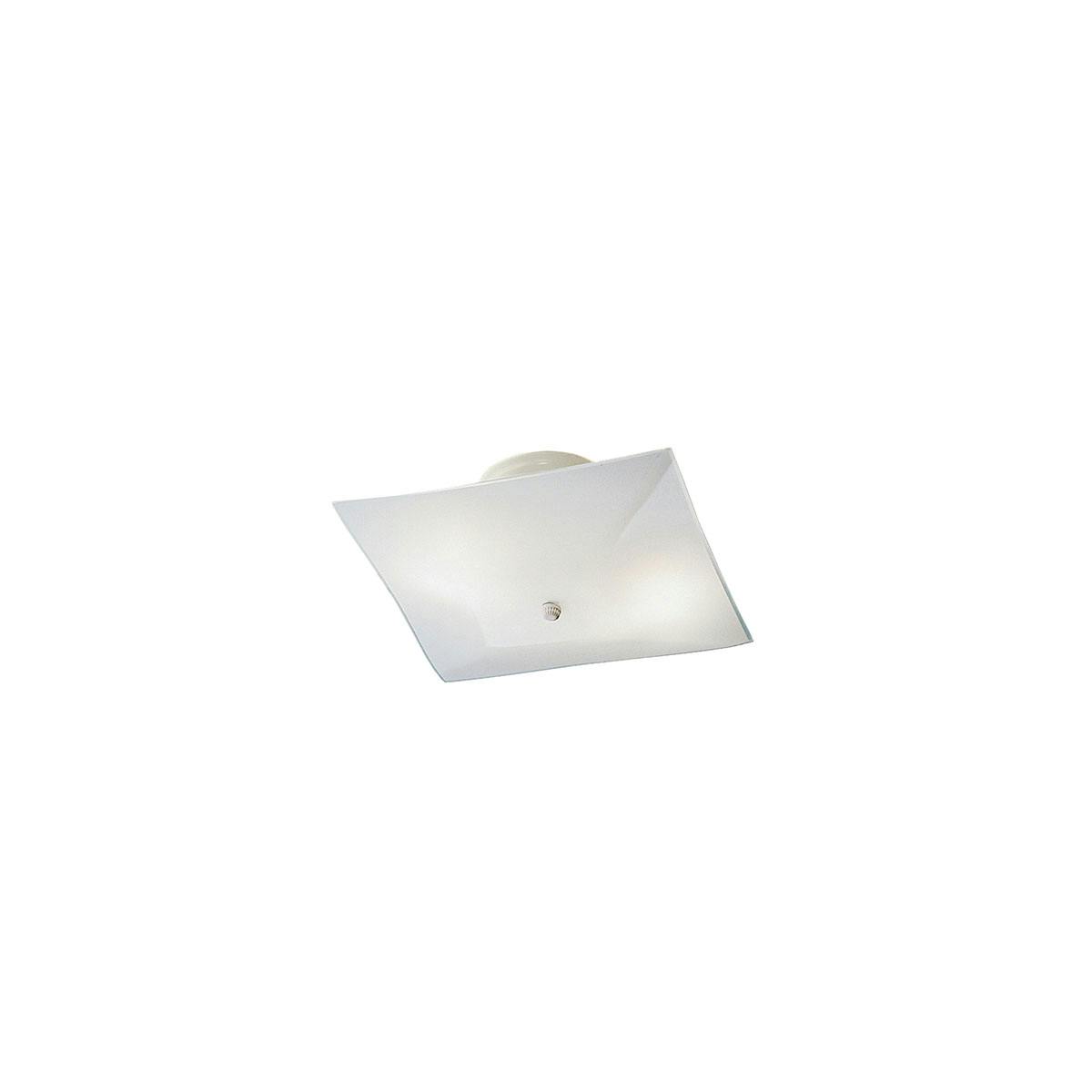 Ceiling Space 12" Flush Mount White on a white background