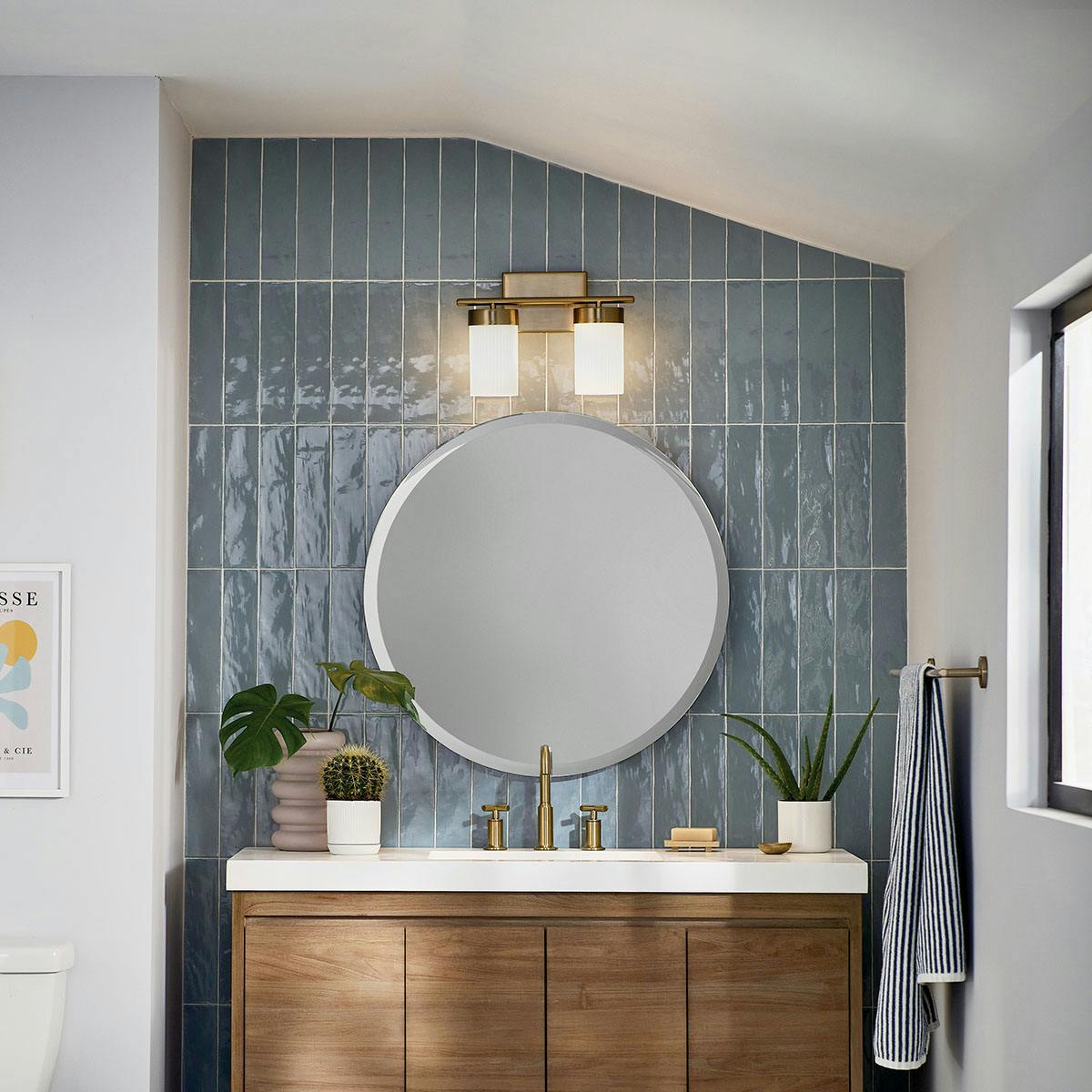 Day time Bathroom image featuring Ciona vanity light 55111BNB