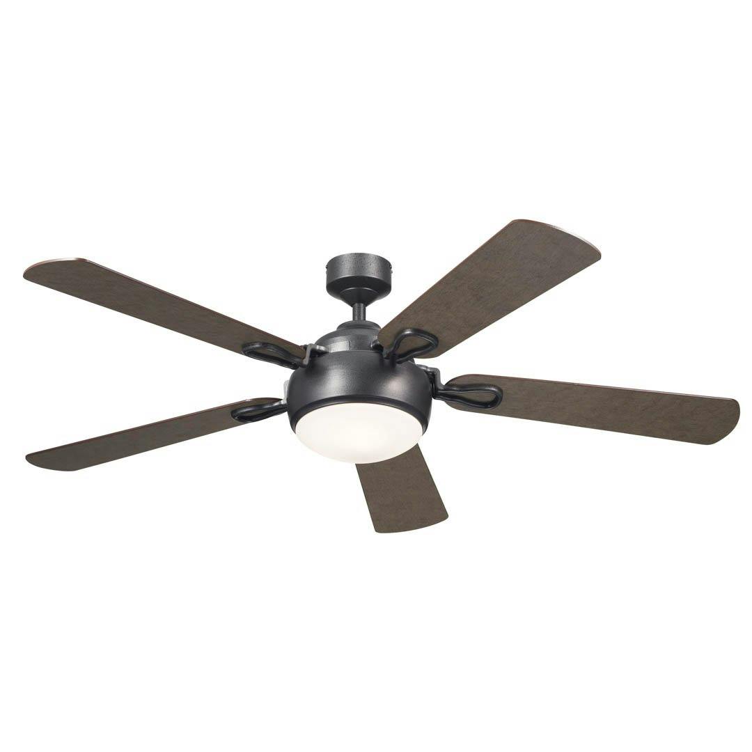 60" Humble 5 Blade LED Indoor Ceiling Fan Anvil Iron on a white background