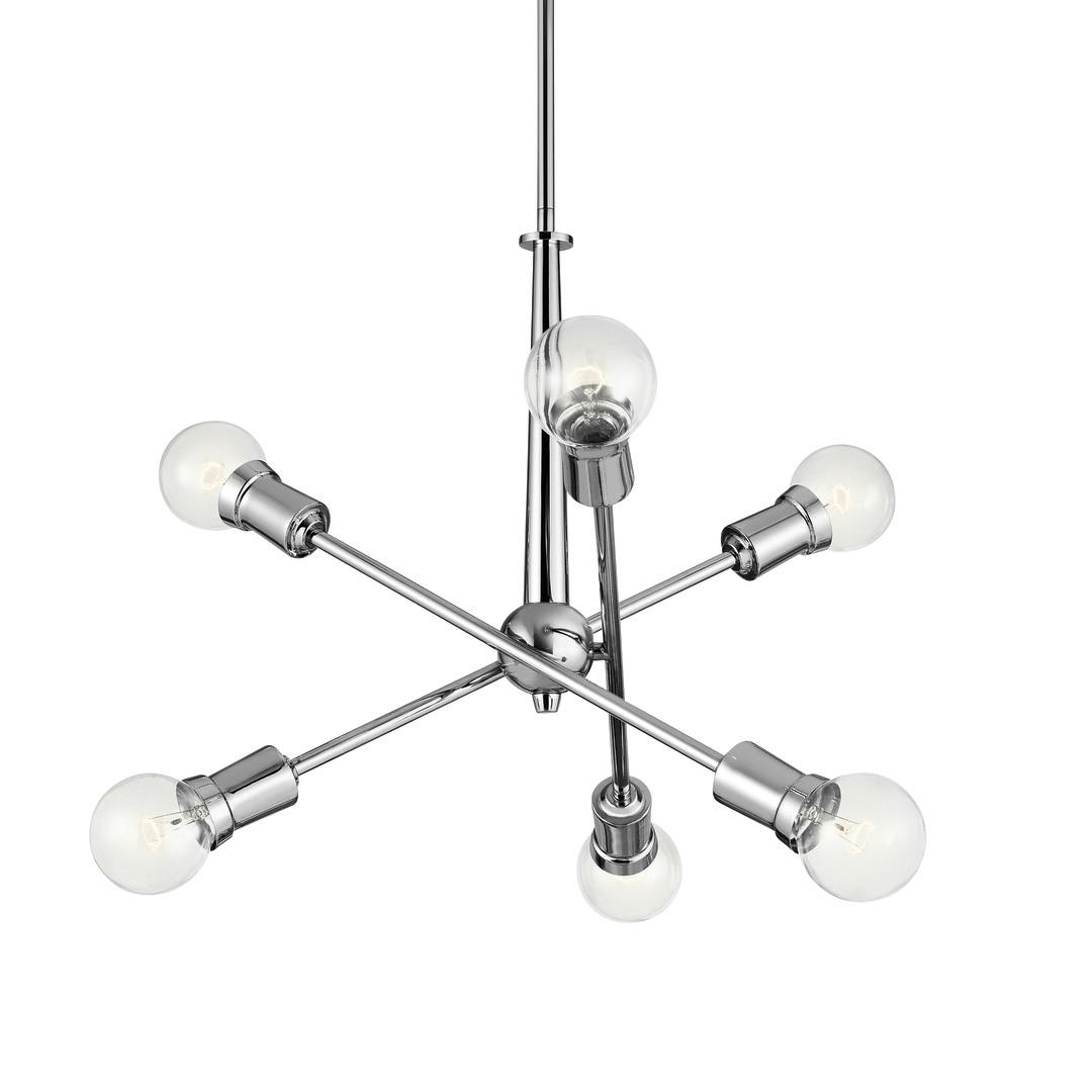 Armstrong 6 Light Chandelier Chrome on a white background