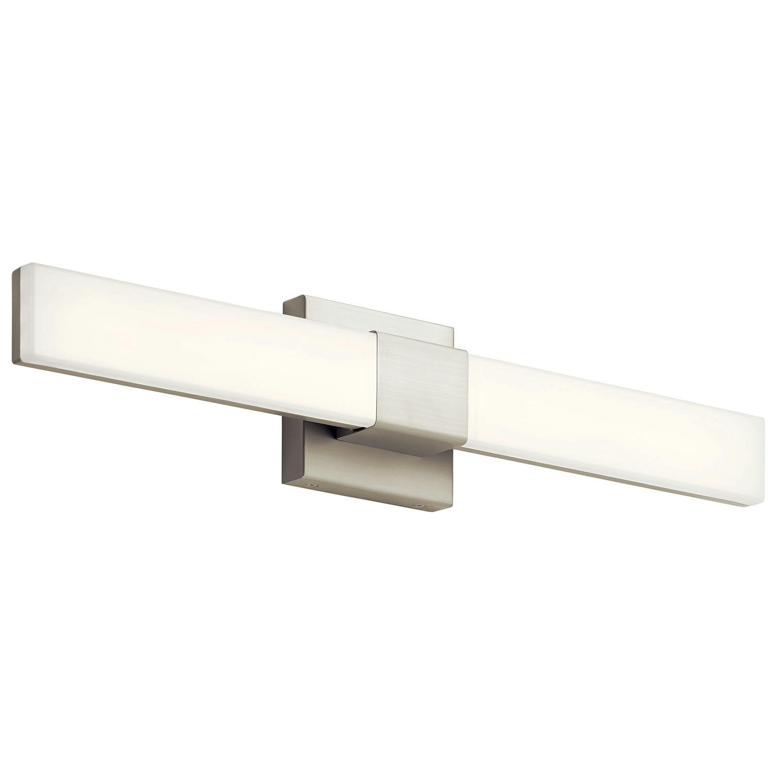 Neltev 24" LED Wall Sconce Satin Nickel on a white background