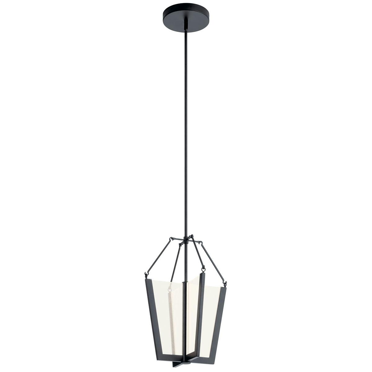 Calters 19.75" LED Pendant Black on a white background
