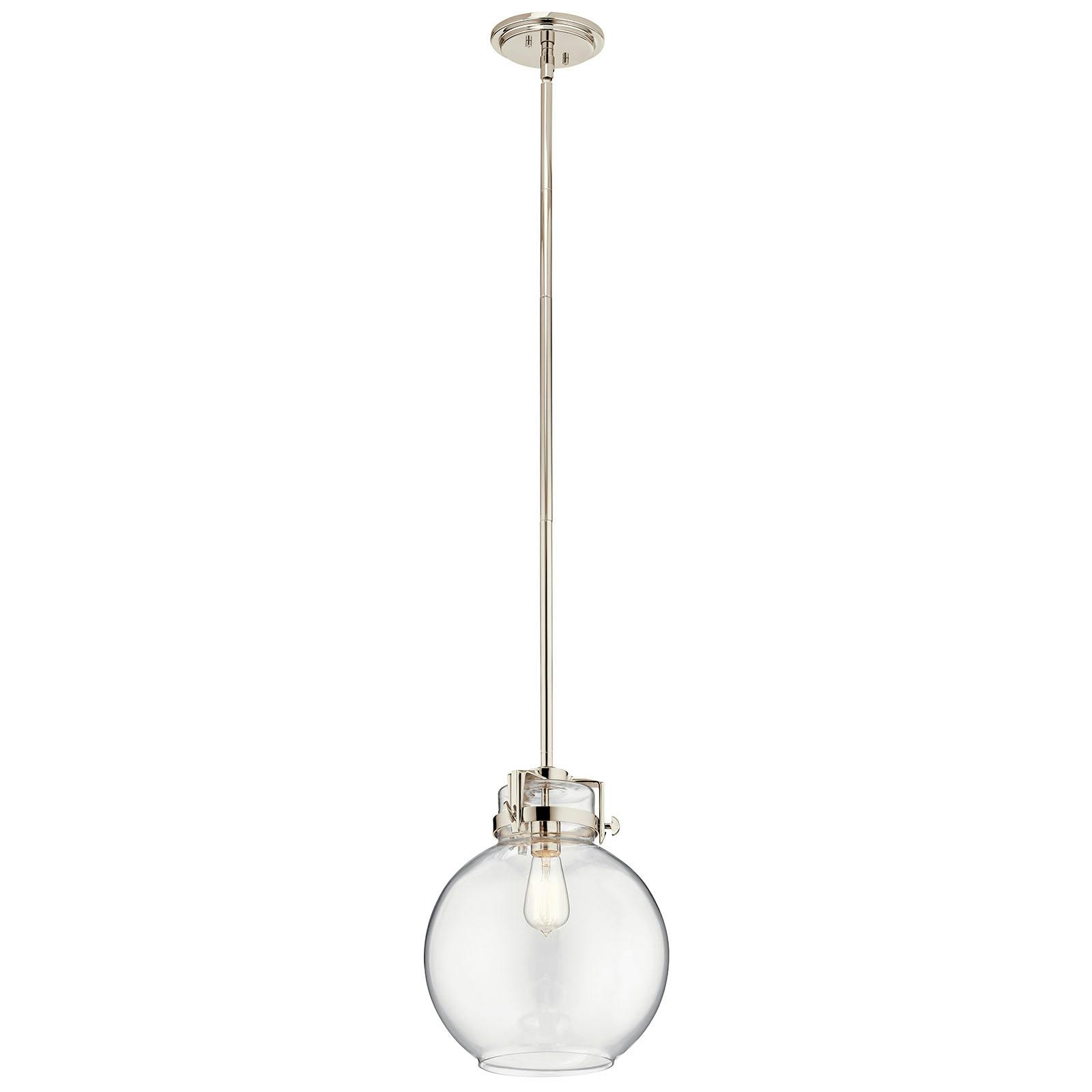 Briar 12' 1 Light Pendant Polished Nickel on a white background