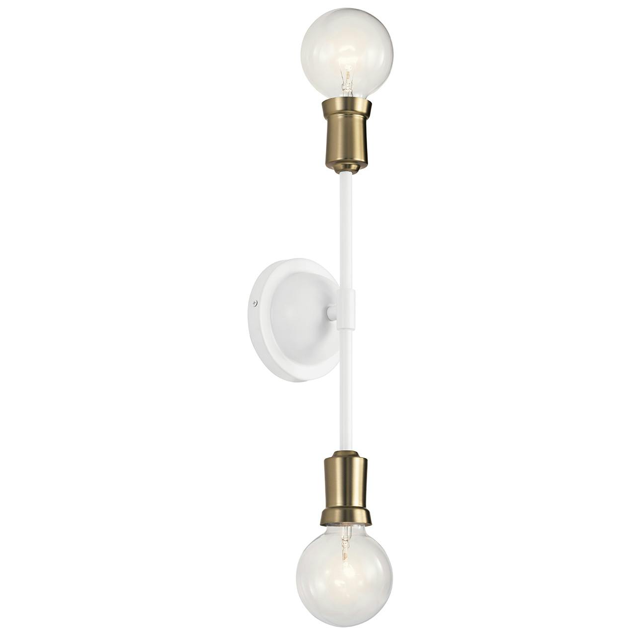 Armstrong Wall Sconce White Finish on a white background