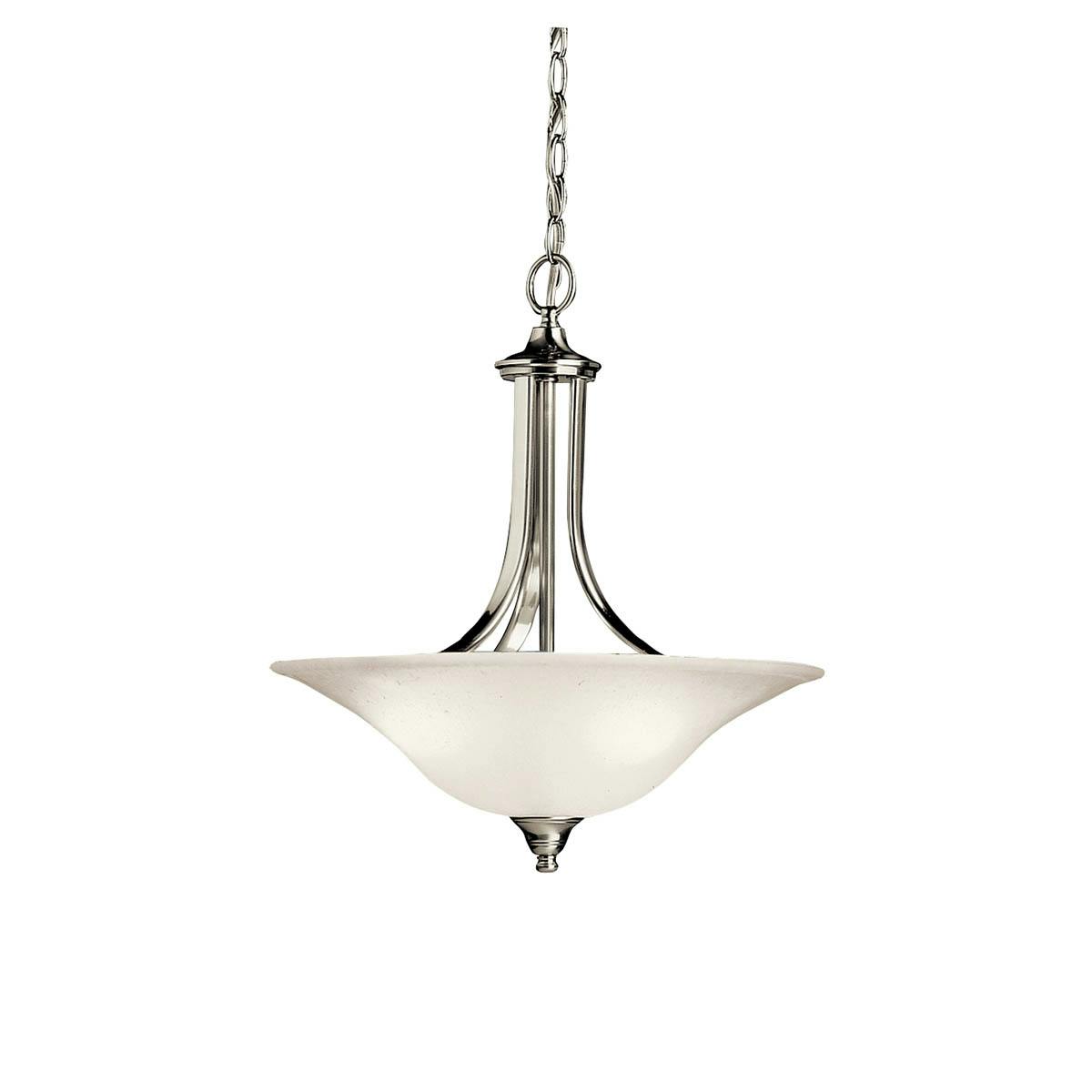 Dover 19" Convertible Pendant in Nickel on a white background