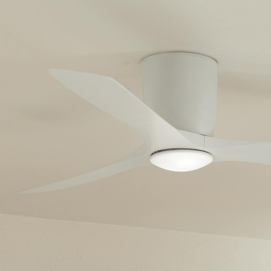Living room with 54" Volos Ceiling Fan Matte White