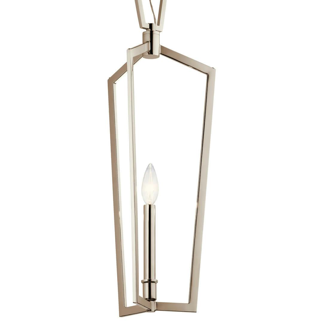 Close up the  Abbotswell 23.5" Mini Pendant Nickel on a white background