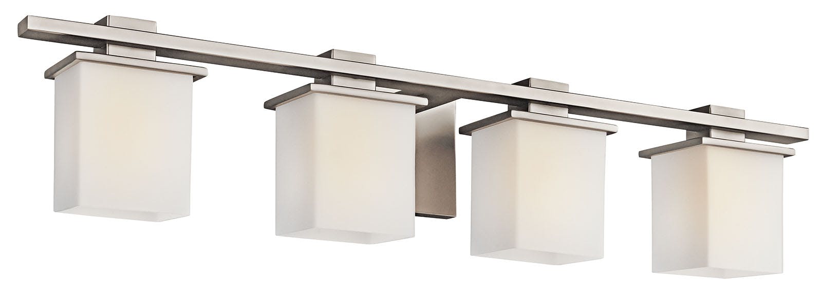The Tully 32" 4 Light Vanity Light Pewter facing down on a white background