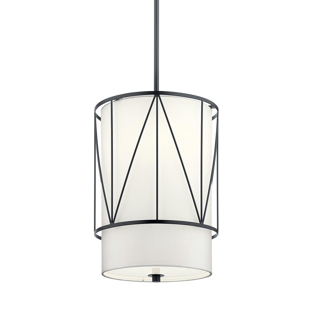 Birkleigh 1 Light Pendant Black without the canopy on a white background