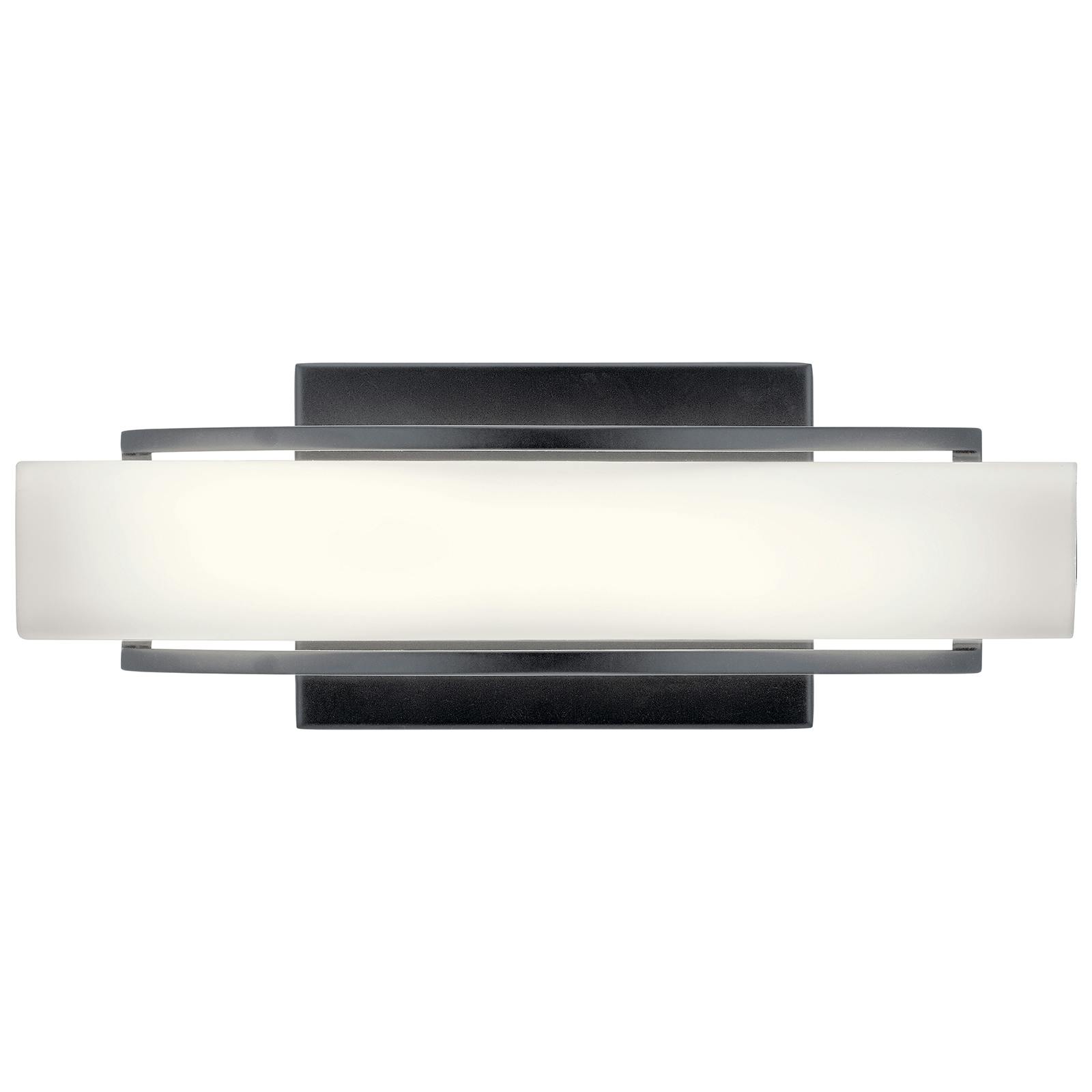 Front view of the Rowan 13.25" LED Vanity Light Black on a white background