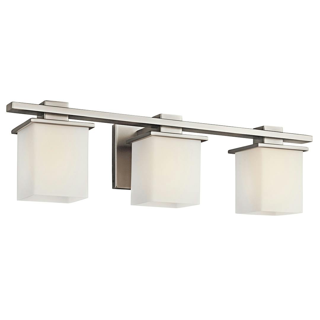 The Tully 24" 3 Light Vanity Light Pewter facing down on a white background