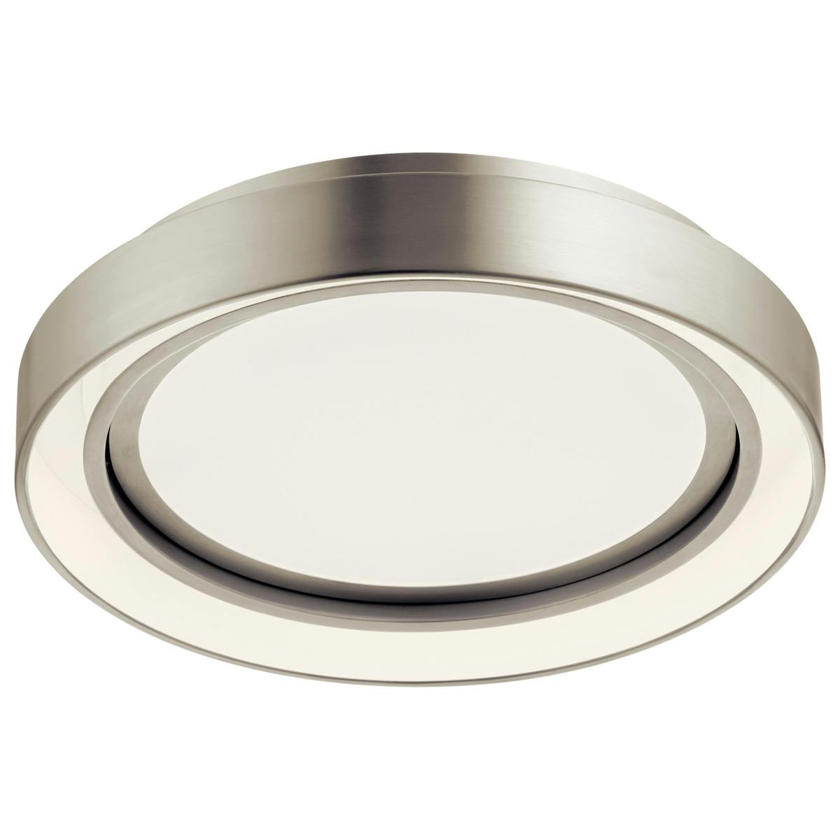 Fornello™ 14" Flush Mount Brushed Nickel on a white background