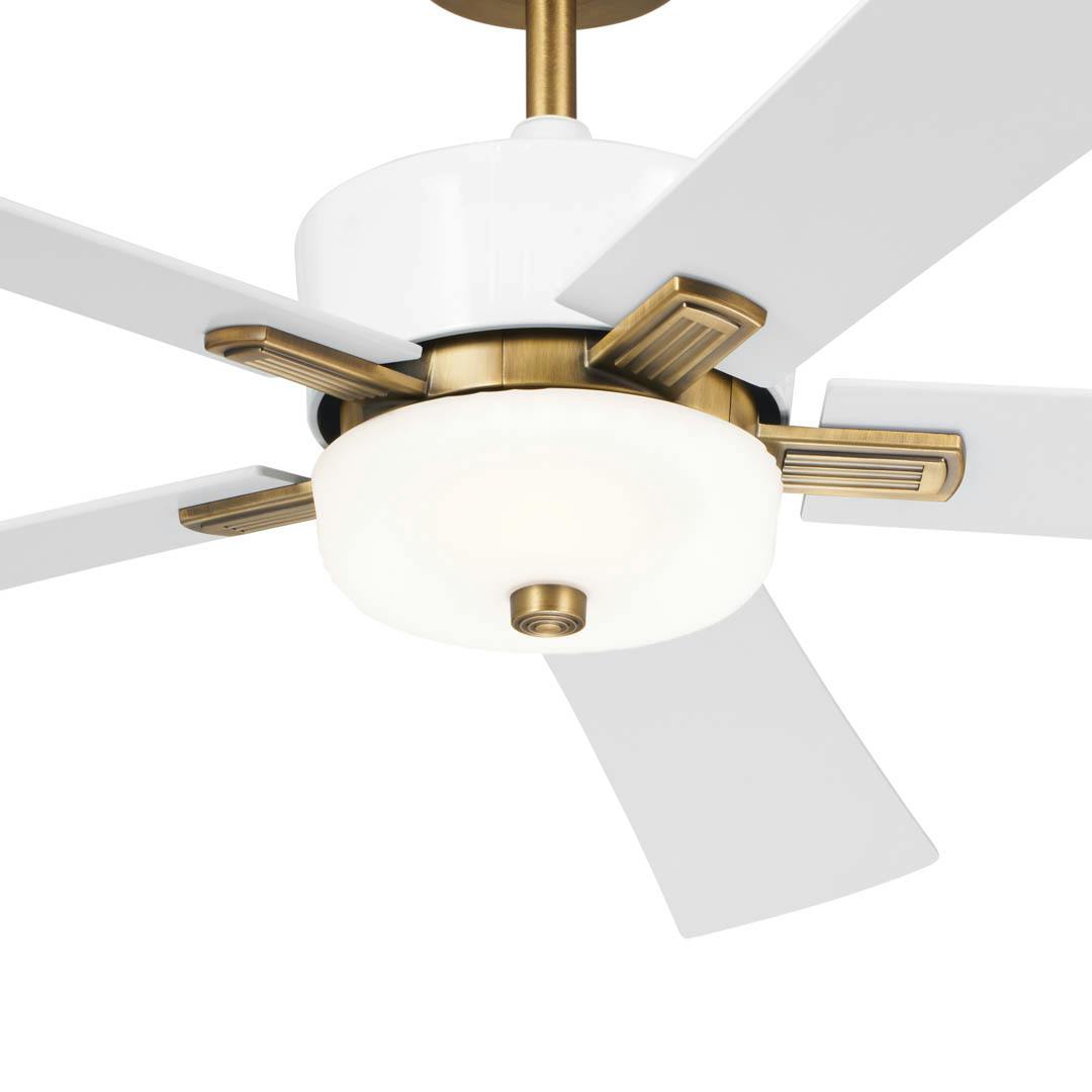 56" Icon 5 Blade LED Indoor Ceiling Fan White on a white background