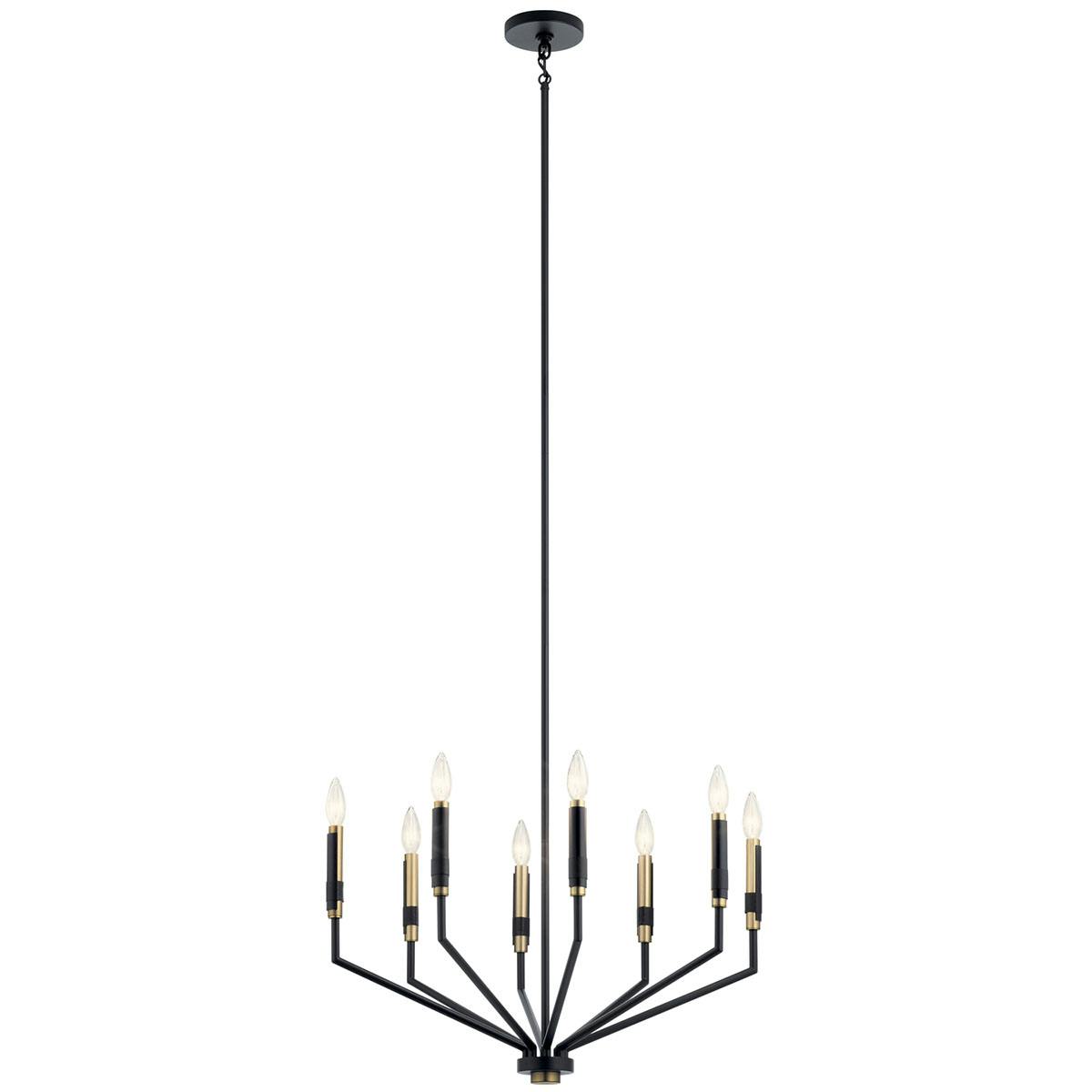 Armand 26"  Chandelier Black and Bronze on a white background