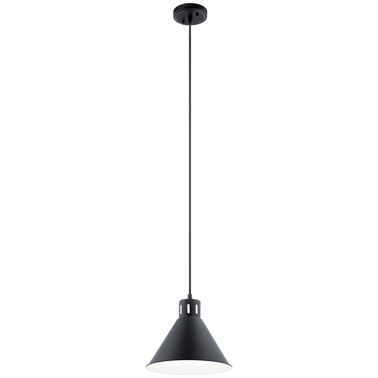 Zailey™ 9.5" 1 Light Pendant in Black on a white background