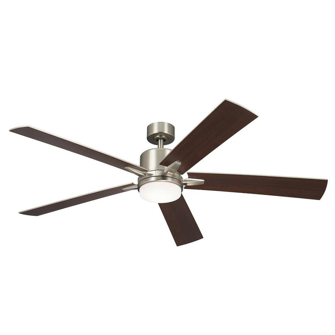 60" Lucian Elite XL Ceiling Fan Brushed Nickel on a white background