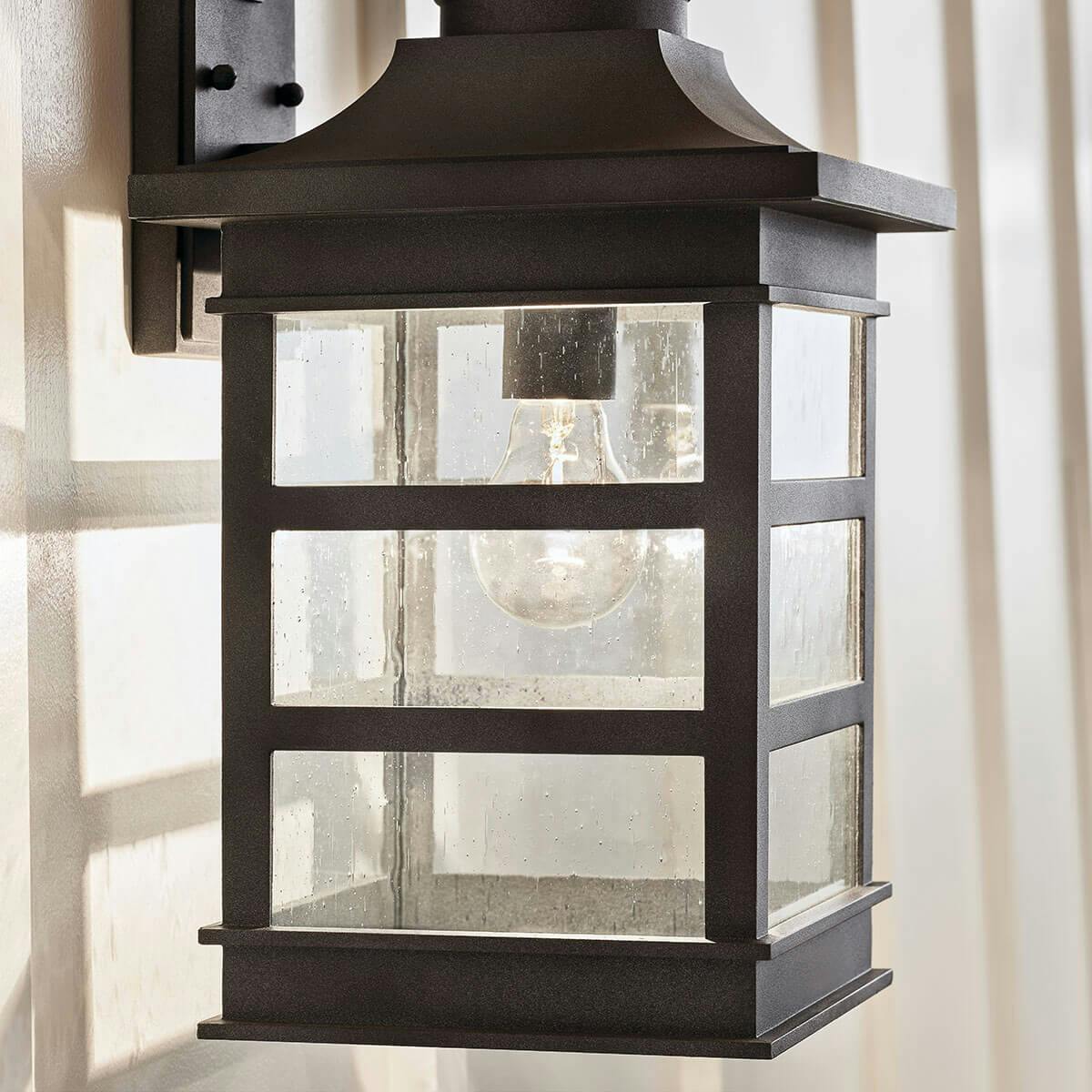 Day time outdoor entryway image featuring Grand Ridge outdoor wall light 39537