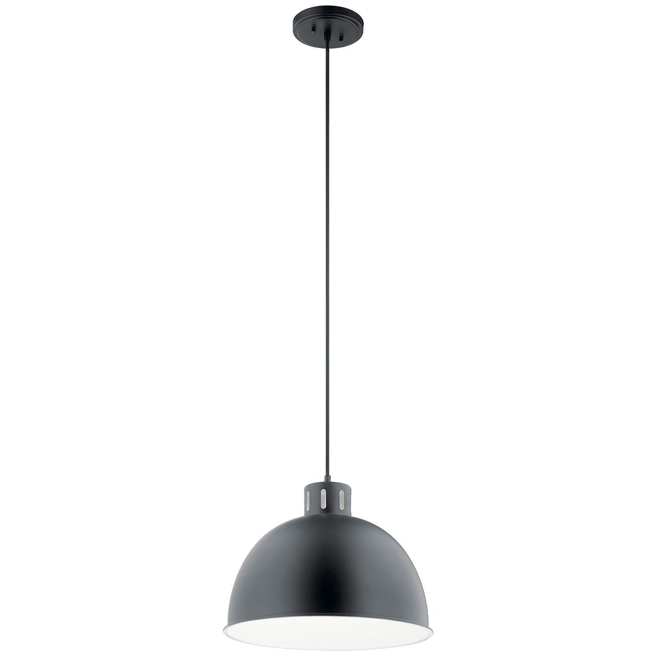 Zailey™ 15.75" 1 Light Pendant in Black on a white background