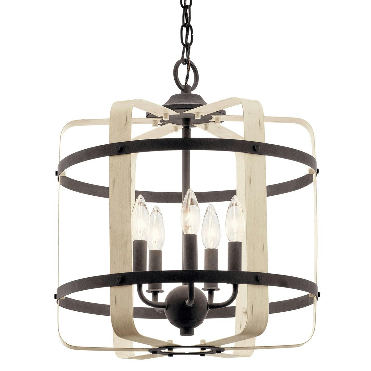 Gartin 18" Pendant Zinc and White-Washed without the canopy on a white background