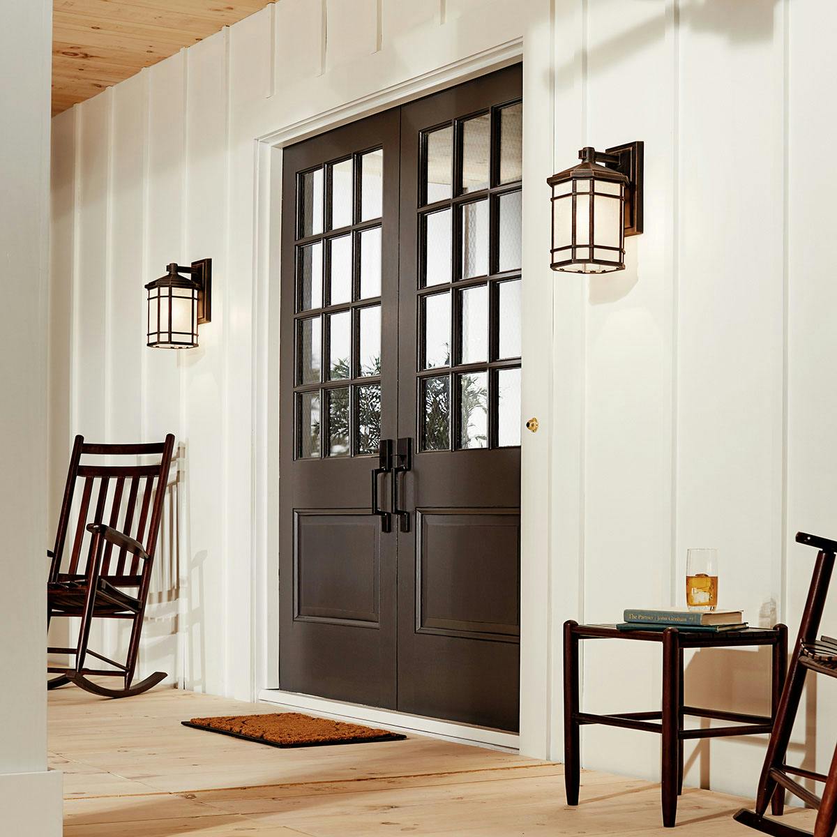 Day time Exterior image featuring Cameron outdoor wall light 9719PR