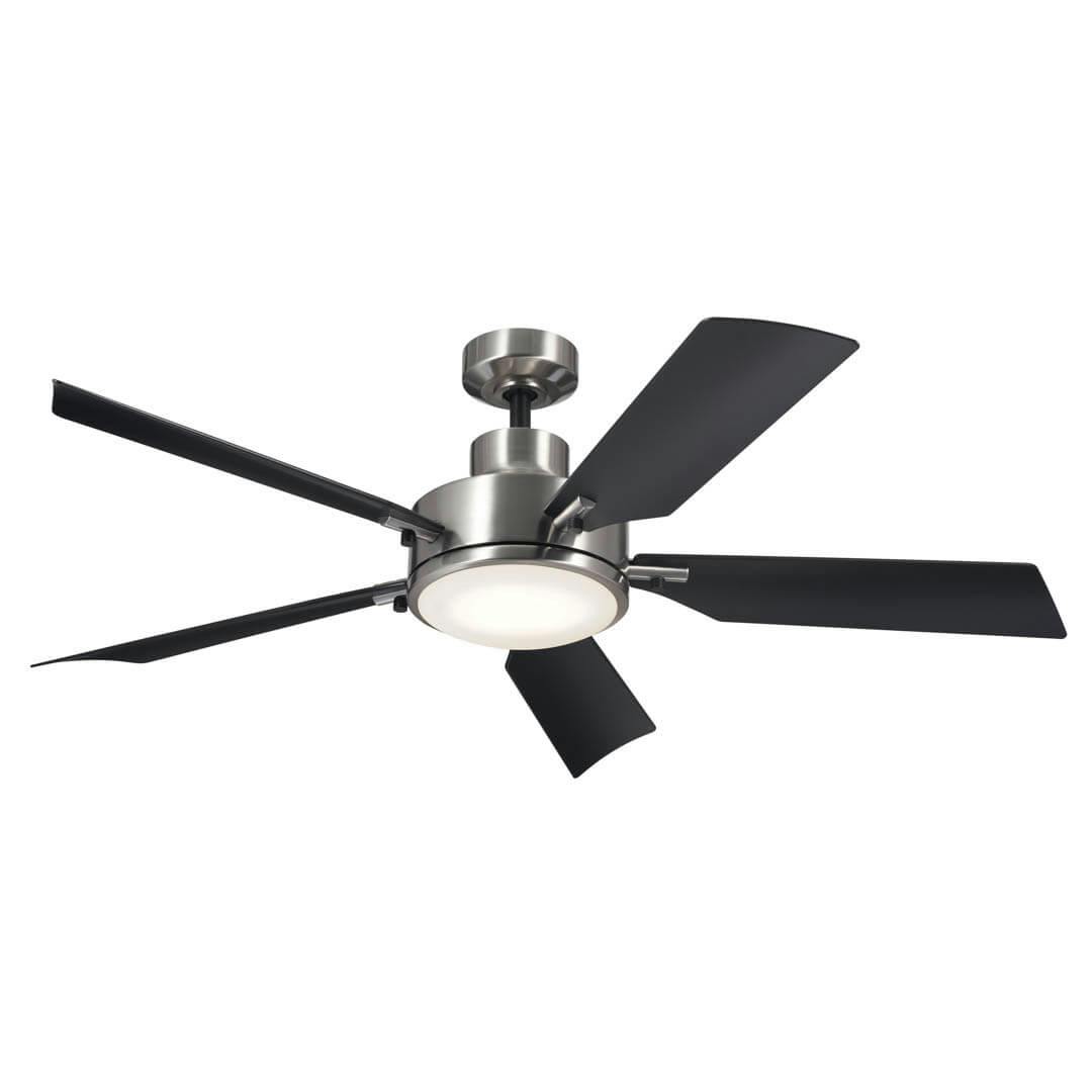 56" Guardian LED Indoor Ceiling Fan Brushed Stainless Steel on a white background