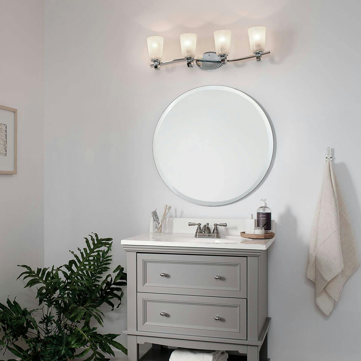 Day time Bathroom featuring Oxby vanity light 37517CH