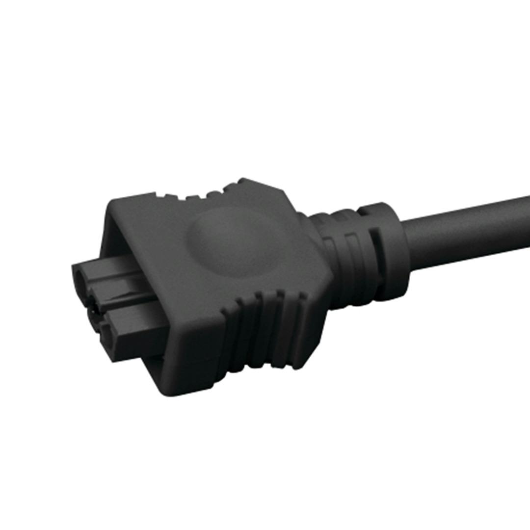 4U/6U 14" Interconnect Cable Black on a white background