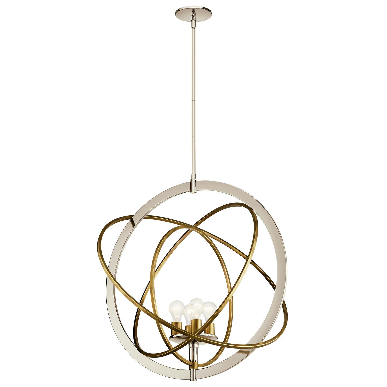 Ibis 4 Light Pendant Polished Nickel on a white background