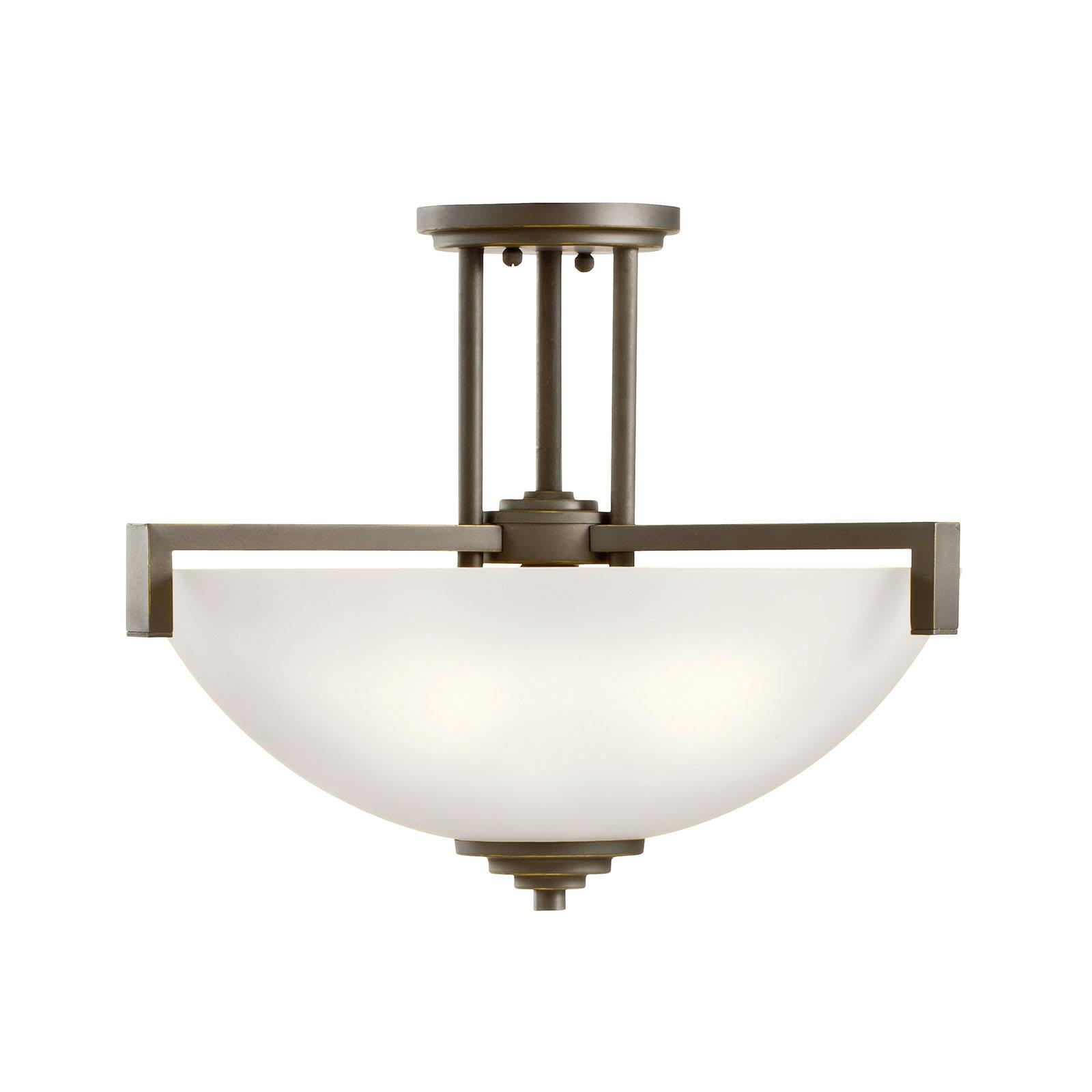 Product image of the 3797OZS shown hung as a semi flush