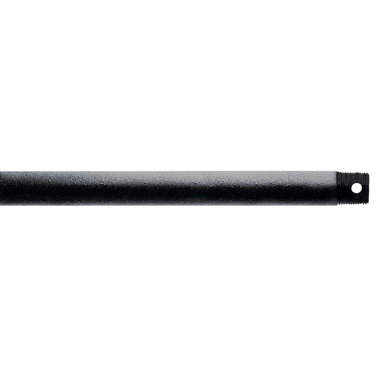 Dual Thread 18" Downrod Distressed Black on a white background