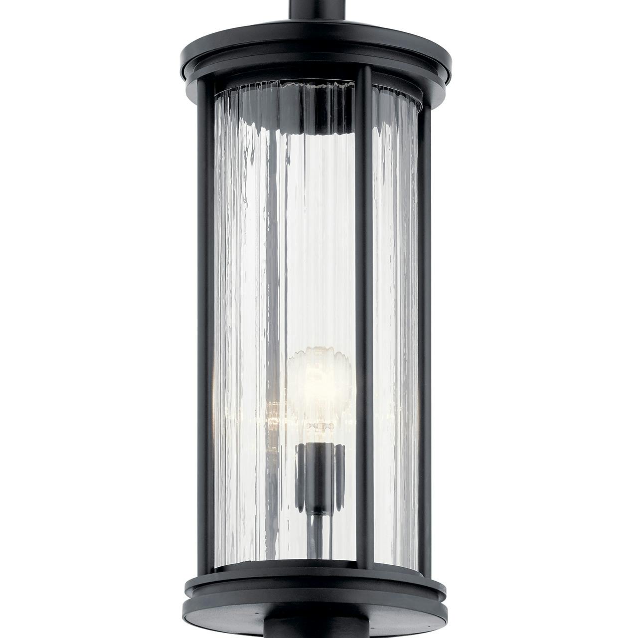 Close up view of the Barras 23.25" 1 Light Post Light Black on a white background
