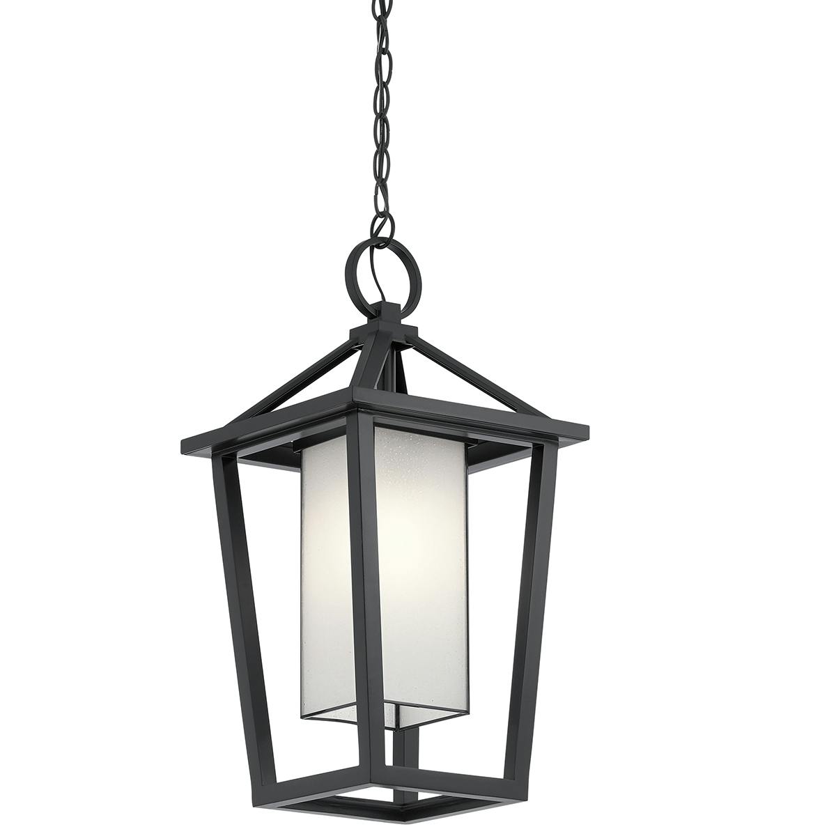 Close up view of the Pai™24" 1 Light Pendant in Black on a white background