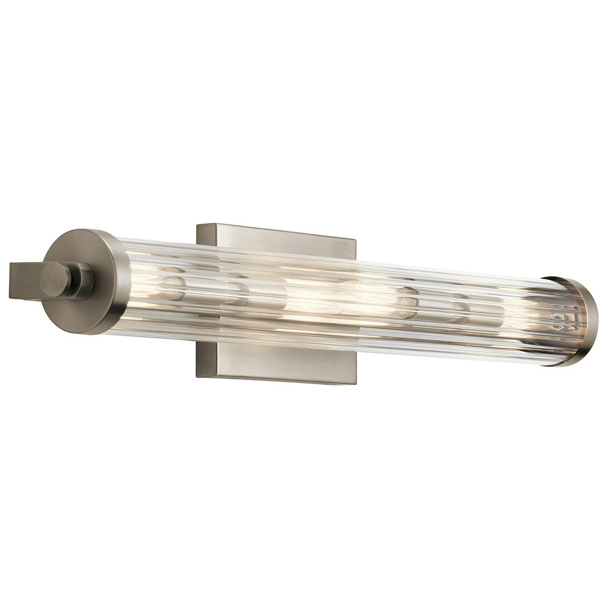Azores 24.75"  Linear Vanity Light Pewter on a white background