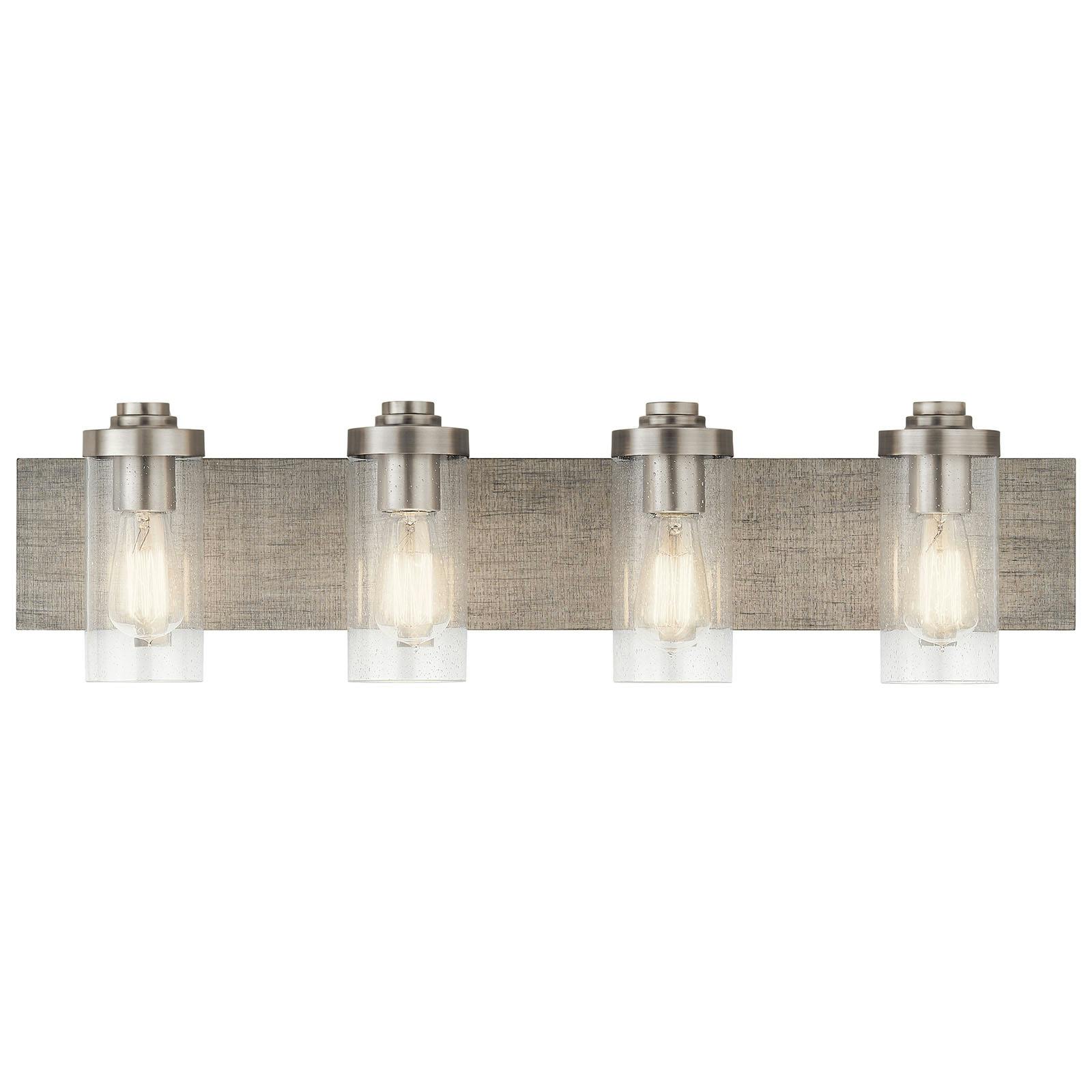 The Dalwood 4 Light Vanity Light Pewter facing down on a white background