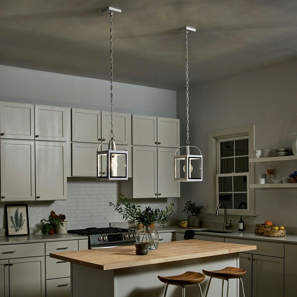 Night time Kichen image featuring Vath pendant 52030WH