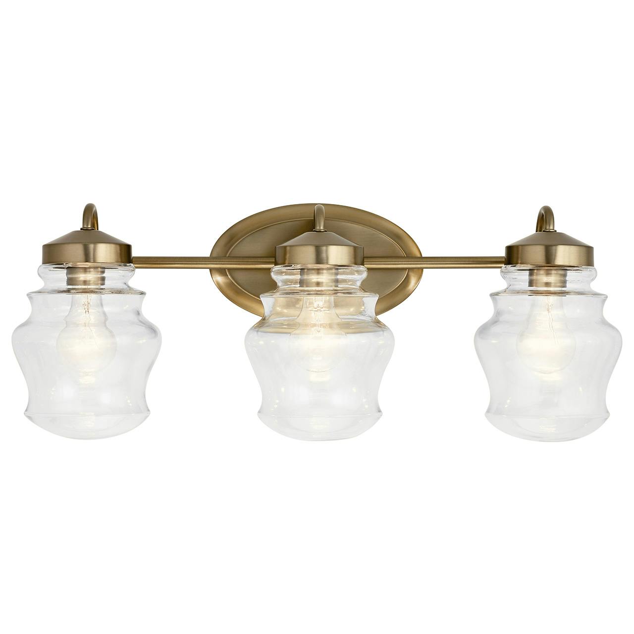 The Janiel 24" 3 Light Vanity Light Bronze facing down on a white background