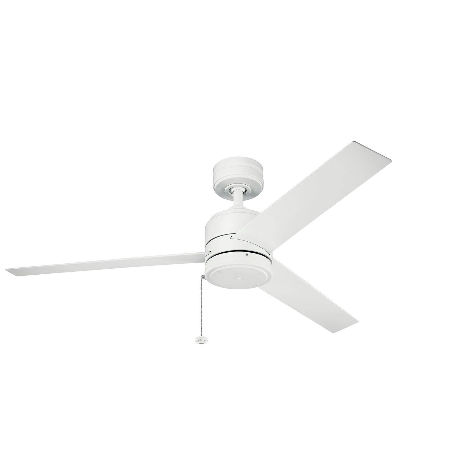 Arkwet™ 52" Ceiling Fan Matte White on a white background