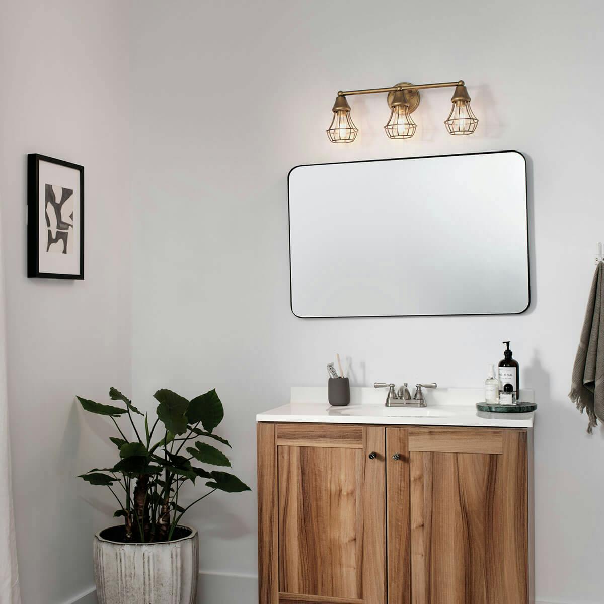 Day time Bathroom featuring Bayley vanity light 37509NBR