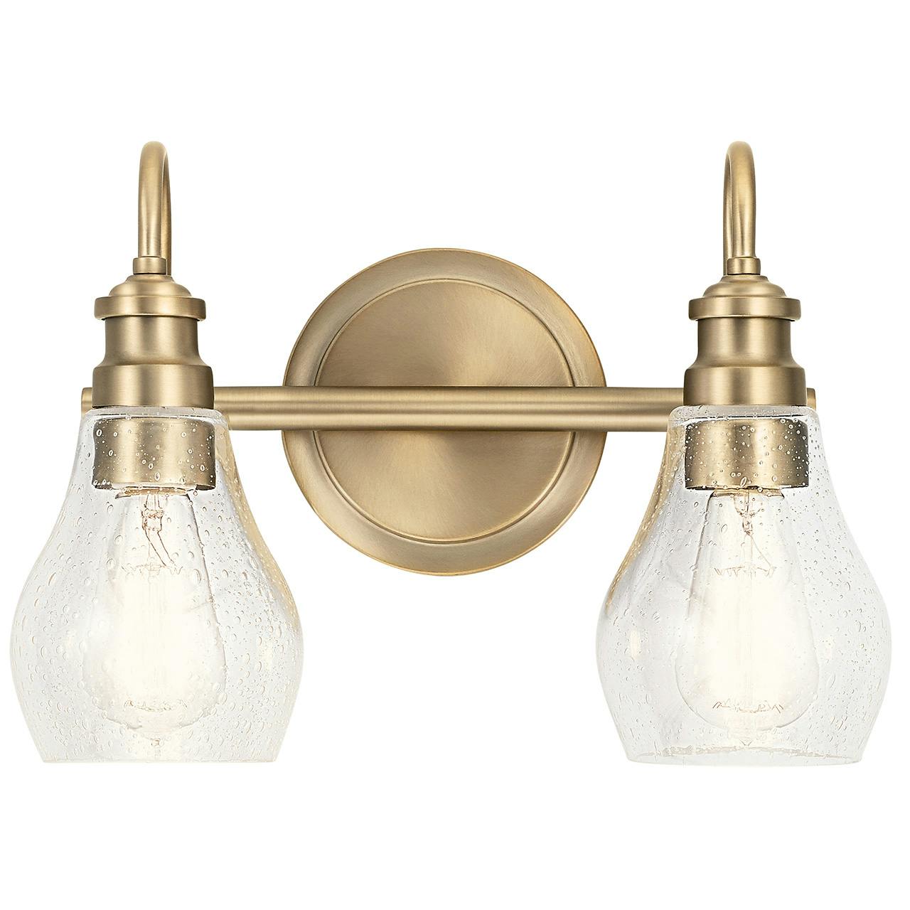 The Greenbrier 2 Light Vanity Light Bronze facing down on a white background