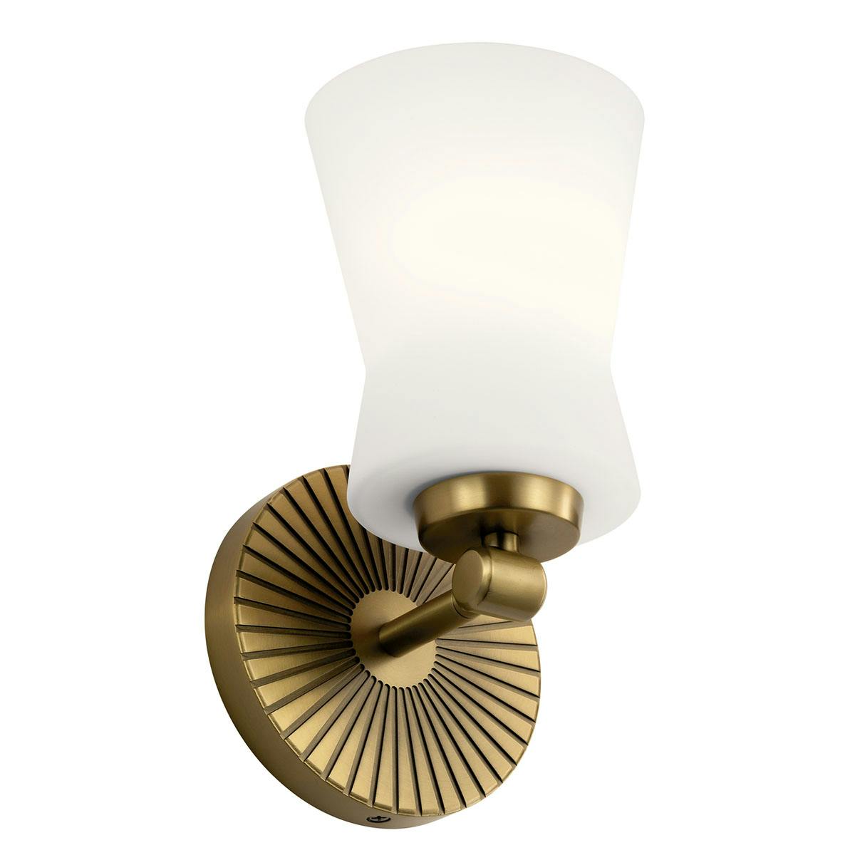 Brianne 9.5" 1 Light Sconce Brass on a white background