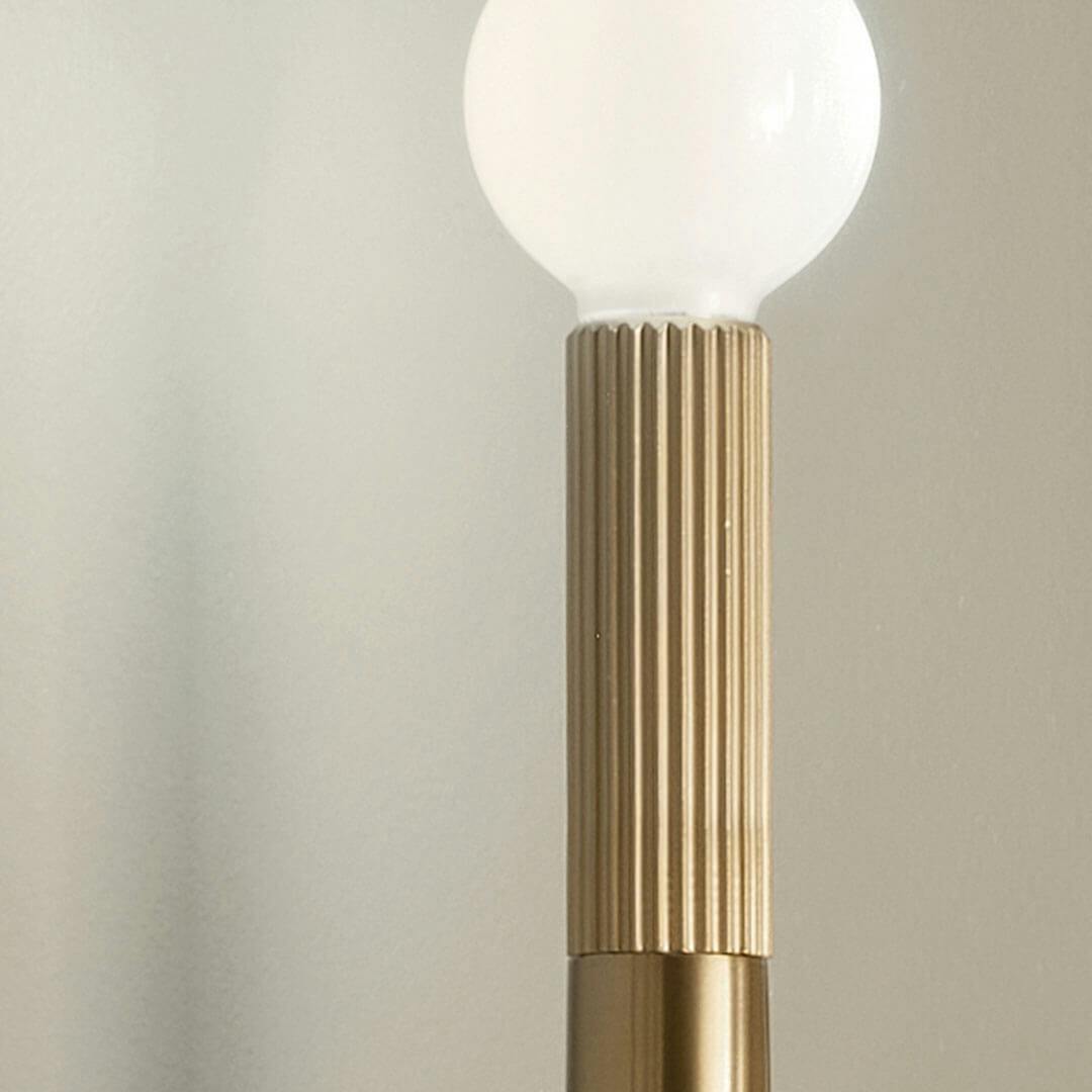 Close up of the Odensa 17 Inch 2 Light Wall Sconce in Champagne Bronze