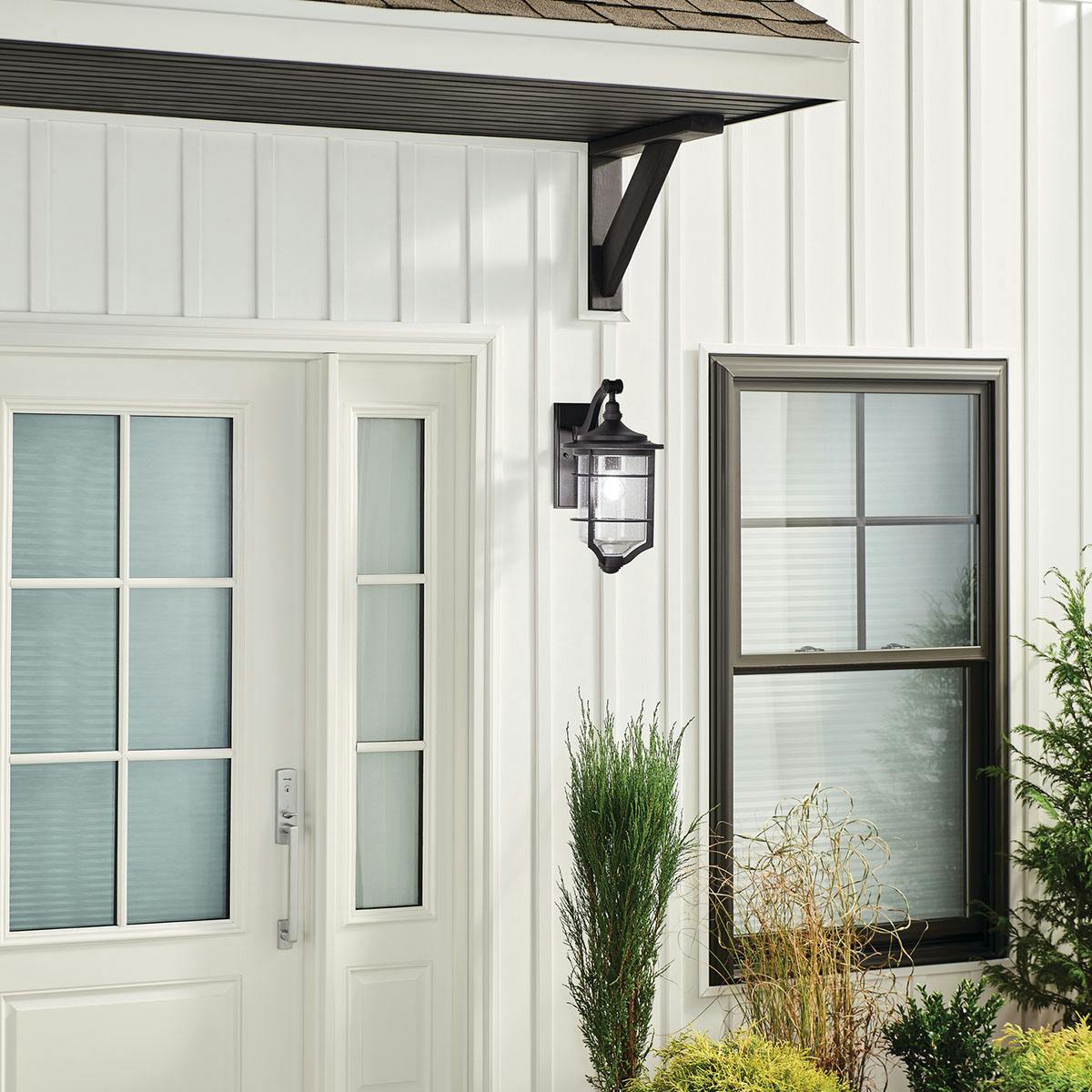 Day time Exterior image featuring Royal Marine outdoor wall light 49127DBK