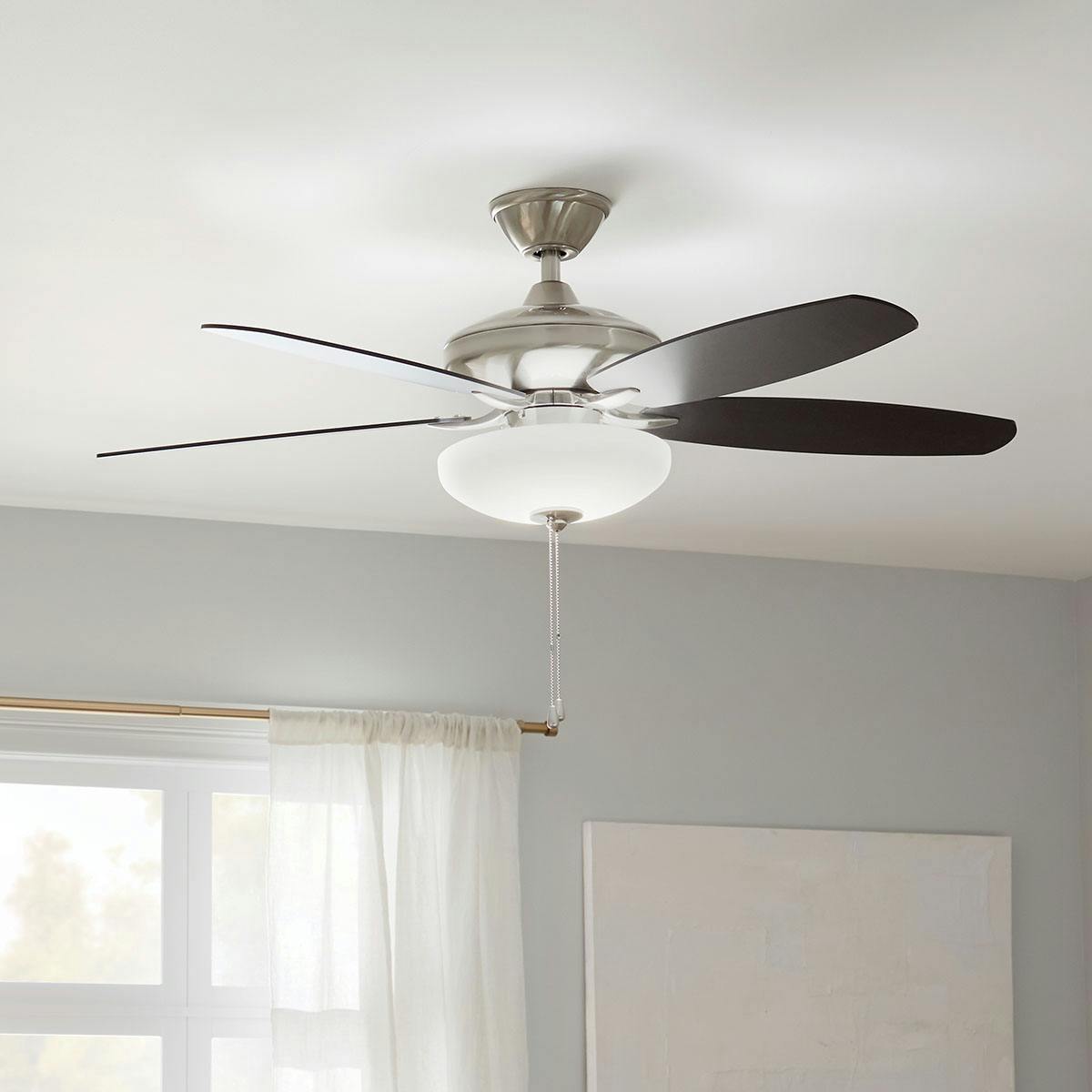 Day time living room featuring Renew ceiling fan 330161BSS