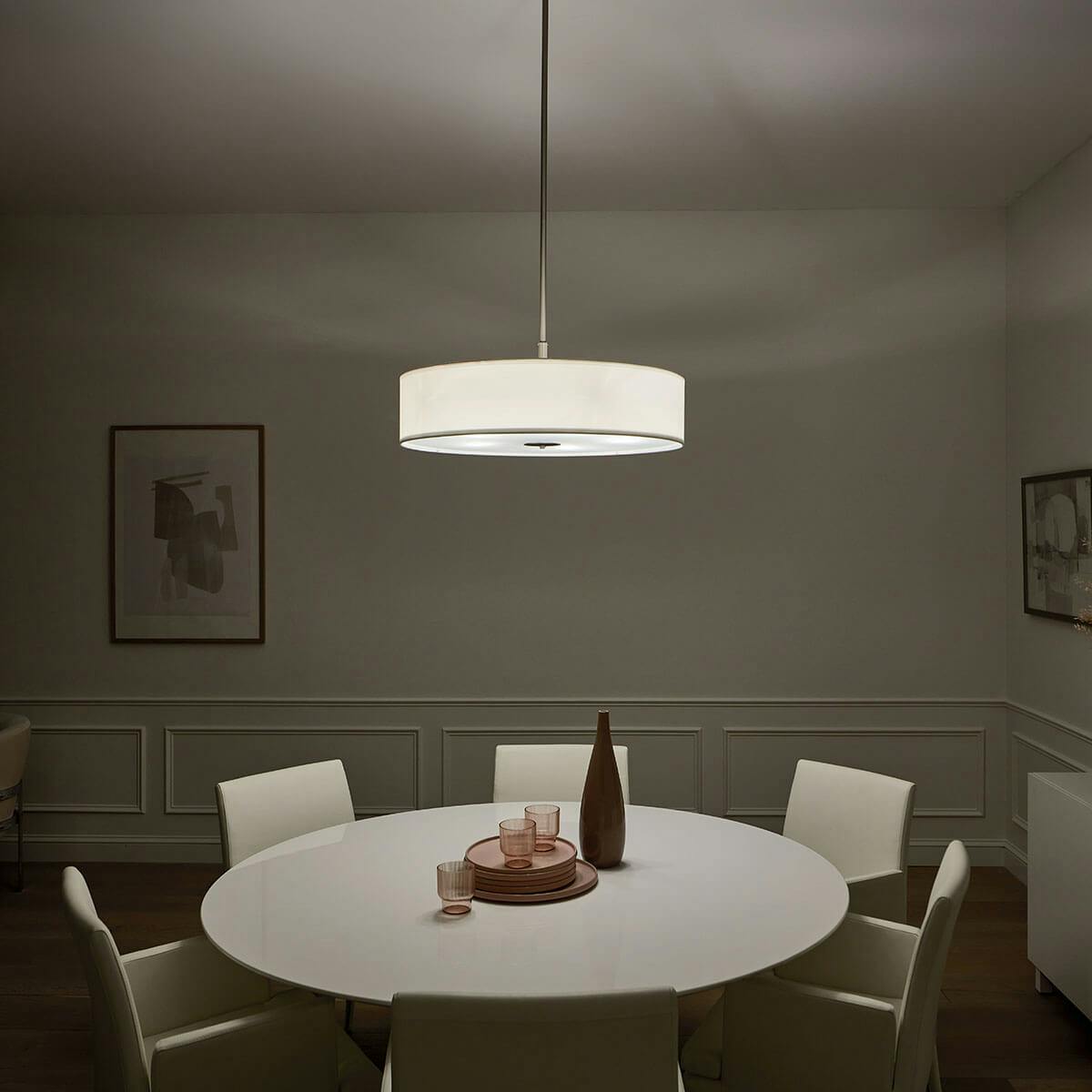 Night time dining room image featuring pendant 42196NI