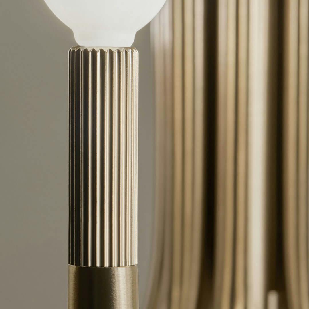 Close up of the Odensa 29.25 Inch 8 Light Chandelier in Champagne Bronze