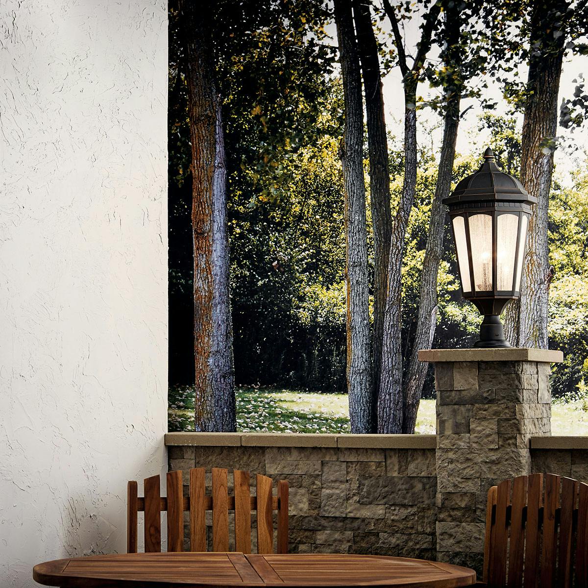 Day time Exterior image featuring Courtyard outdoor post light 9533RZ