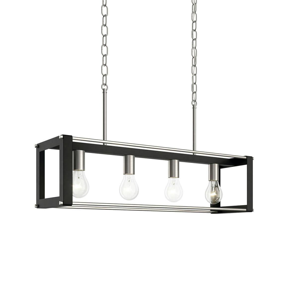 Chatwin 30.6" Nickel Linear Chandelier without the canopy on a white background
